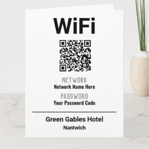 WiFi-Anweisungen mit QR-Code Karte