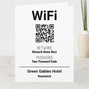 WiFi-Anweisungen mit QR-Code Karte