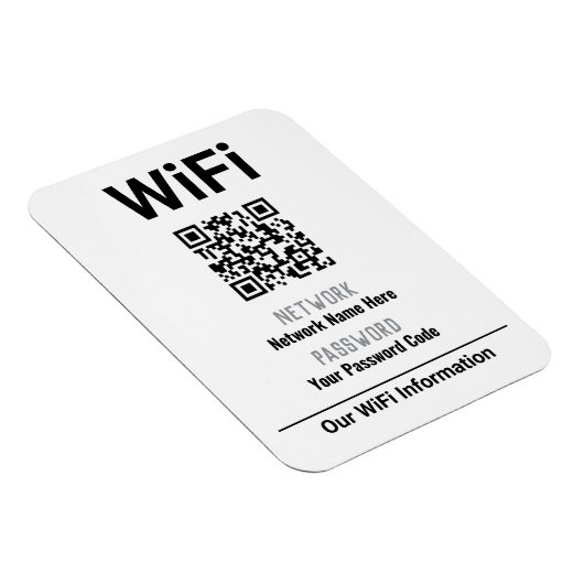 WiFi-Anweisungen mit QR-Code Magnet (Rechte Seite)