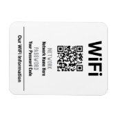 WiFi-Anweisungen mit QR-Code Magnet (Horizontal)