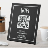 WiFi-Anweisungen mit QR-Code-Pedestal-Zeichen Sockelschild (In Situ)