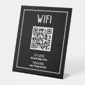 WiFi-Anweisungen mit QR-Code-Pedestal-Zeichen Sockelschild (Vorderseite)