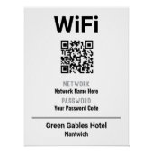 WiFi-Anweisungen mit QR-Code Poster (Vorderseite)