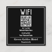WiFi-Anweisungen mit QR-Code Quadratische Visitenkarte (Rückseite)