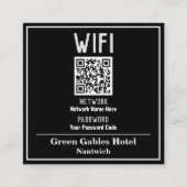 WiFi-Anweisungen mit QR-Code Quadratische Visitenkarte (Vorderseite)
