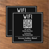 WiFi-Anweisungen mit QR-Code Quadratische Visitenkarte