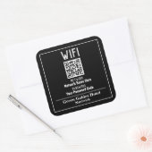 WiFi-Anweisungen mit QR-Code Quadratischer Aufkleber (Umschlag)
