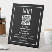 WiFi-Anweisungen mit QR-Code Sockelschild (In Situ)