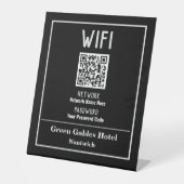 WiFi-Anweisungen mit QR-Code Sockelschild (Vorderseite)