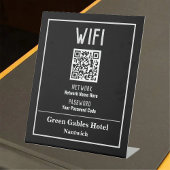 WiFi-Anweisungen mit QR-Code Sockelschild