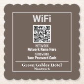 WiFi-Anweisungen mit QR-Code Untersetzer (Vorderseite)