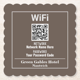 WiFi-Anweisungen mit QR-Code Untersetzer