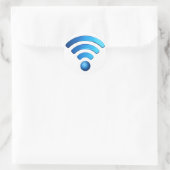 Wifi-Aufkleber Runder Aufkleber (Tasche)
