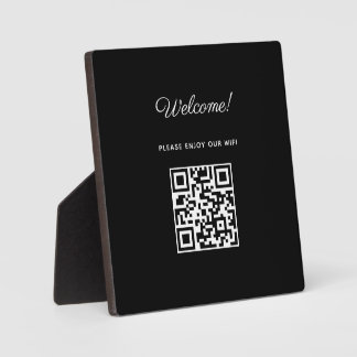 WIFI Begrüßungszeichen mit QR-Code Fotoplatte