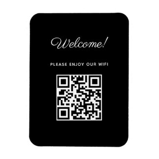 WIFI Begrüßungszeichen mit QR-Code Magnet