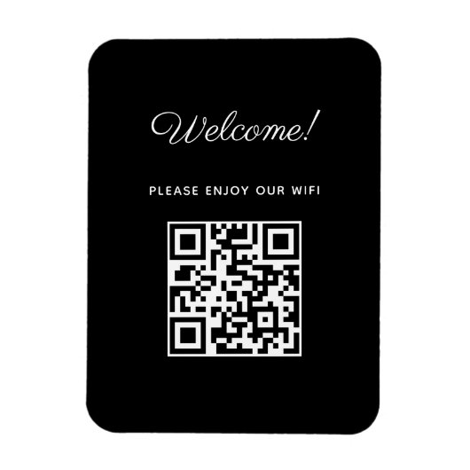 WIFI Begrüßungszeichen mit QR-Code Magnet (Vertikal)