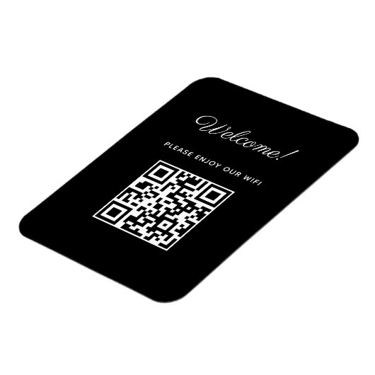 WIFI Begrüßungszeichen mit QR-Code Magnet (Linke Seite)