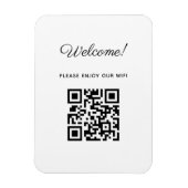 WIFI Begrüßungszeichen mit QR-Code Magnet (Vertikal)