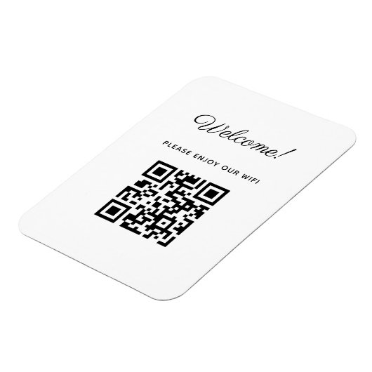 WIFI Begrüßungszeichen mit QR-Code Magnet (Linke Seite)