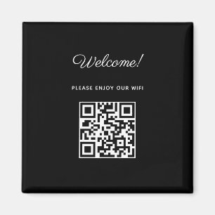 WIFI Begrüßungszeichen mit QR-Code Magnet