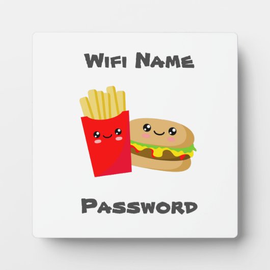 Wifi Burger und Fries Fotoplatte (Vorderseite)