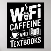 Wifi Caffeine And Textbooks Poster (Vorne)