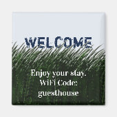 WiFi Code Guest House Green Grass Vacation Zuhause Magnet (Vorne)