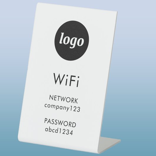 WiFi Code Logo Business Internet Sockelschild