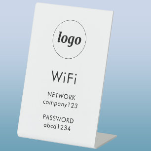 WiFi Code Logo Business Internet Sockelschild