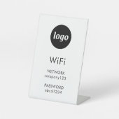 WiFi-Code-Logo-Geschäfts-Internet Sockelschild (Vorderseite)