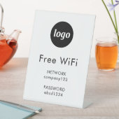 WiFi-Code-Logo-Geschäfts-Internet Sockelschild (In Situ)