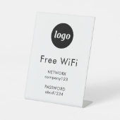WiFi-Code-Logo-Geschäfts-Internet Sockelschild (Vorderseite)