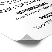 WiFi-Daten für Ihr Firmenlogo für Besucher Poster (Ecke)