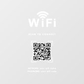 Wifi Decal | Office & Storefront Network Display Fensteraufkleber (Blatt)
