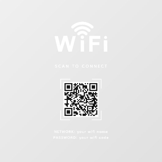 Wifi Decal | Office & Storefront Network Display Fensteraufkleber (Blatt)