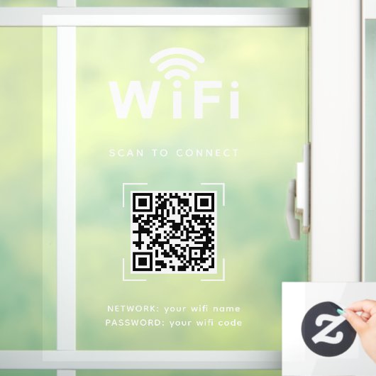 Wifi Decal | Office & Storefront Network Display Fensteraufkleber (Zuhause)