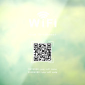 Wifi Decal | Office & Storefront Network Display Fensteraufkleber (Blatt 3)