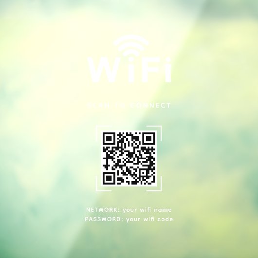 Wifi Decal | Office & Storefront Network Display Fensteraufkleber (Blatt 3)