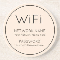 WiFi Details Einfache typografische Single-Line-Gr