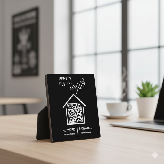 WiFi Details Hübsch Fliegen für einen WiFi QR Code Fotoplatte