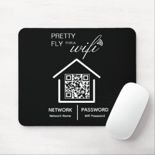WiFi Details Hübsch Fliegen für einen WiFi QR Code Mousepad