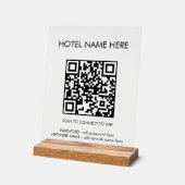 WIFI Details QR Code Hotel Name Einfach Acrylschild (Winkel)