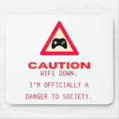 Wifi-Down - lustiges Mauspad (Vorne)