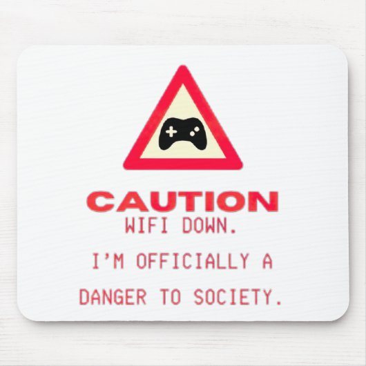 Wifi-Down - lustiges Mauspad (Vorne)