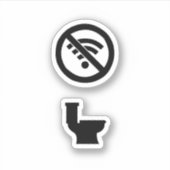 WiFi-freie Zone Aufkleber (Vorderseite)