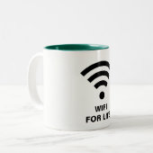 WIFI FÜR LEBEN Jäger-Grün 11 Unze Zwei-Ton Tasse (Vorderseite Links)
