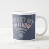 WiFi Gewohnheits-Tassen Jumbo-Tasse (Rechts)