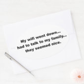 Wifi ging zurück ovaler aufkleber (Umschlag)