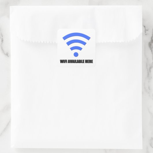 Wifi hier Aufkleber erhältlich (Tasche)