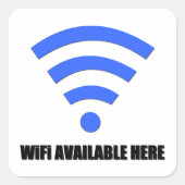 Wifi hier Aufkleber erhältlich (Vorderseite)